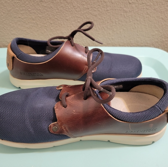 Birkenstock Minot Navy mesh and leather shoes 40 Regular women's 9 EUC!!! - Picture 3 of 6